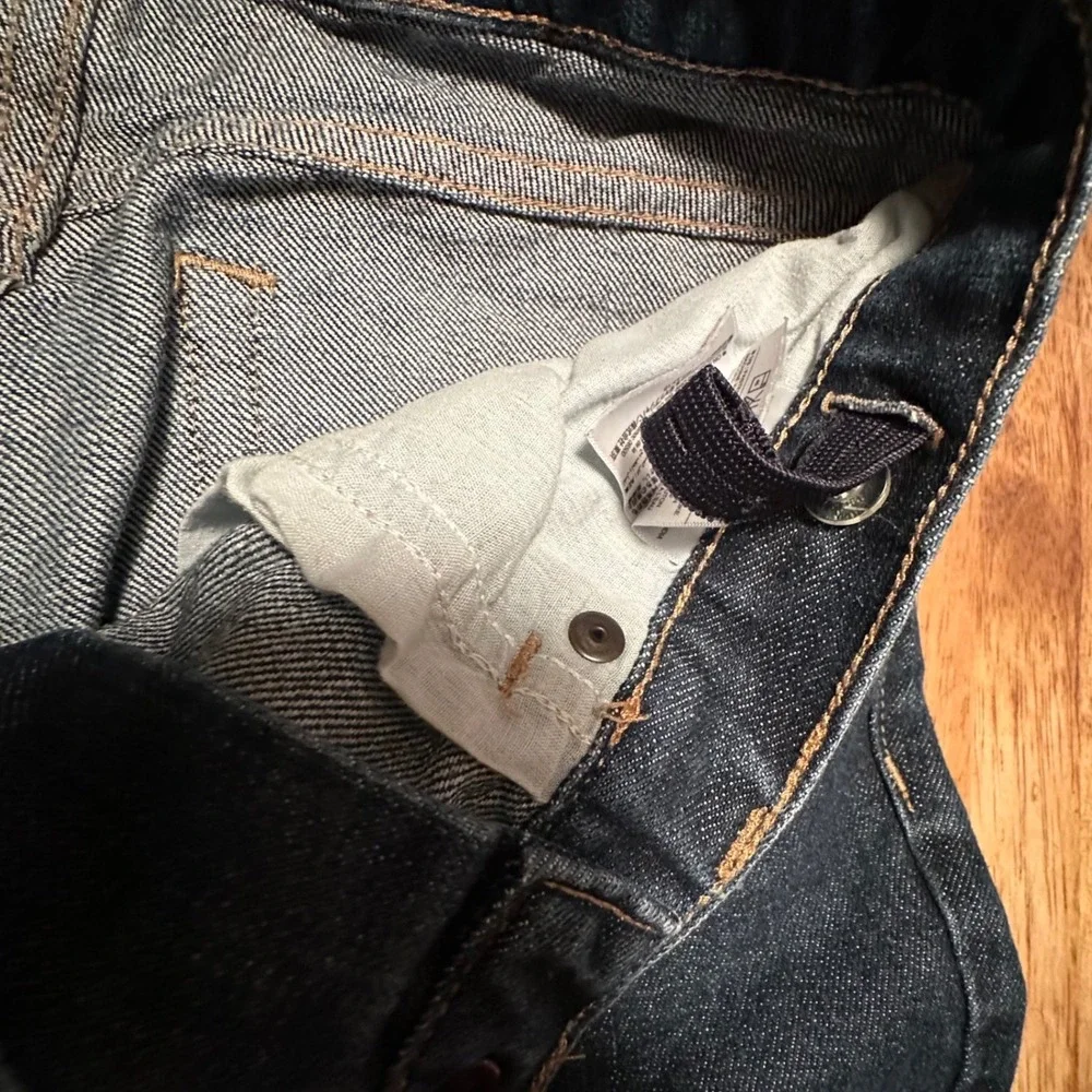 Old Navy Boys 16 Regular‎ Loose Bootcut Jeans Adjustable Waist Dark Wash